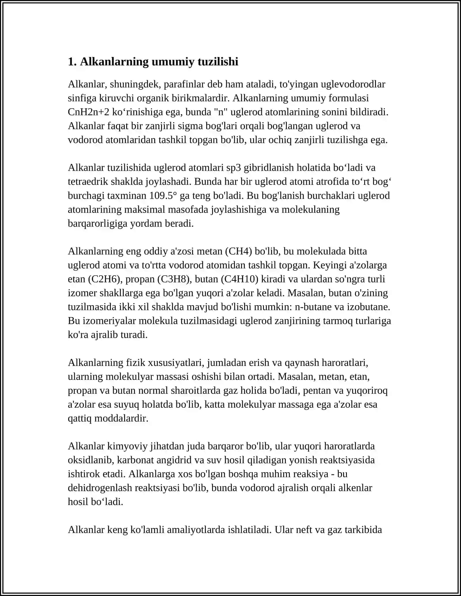 ALKANLAR TUZILISHI IZOMERIYASI NOMENKLATURASI 3