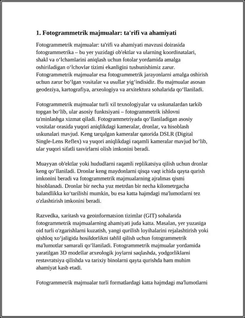 FOTOGRAMMETRIK MAJMUALAR HAQIDA MALUMOT 3