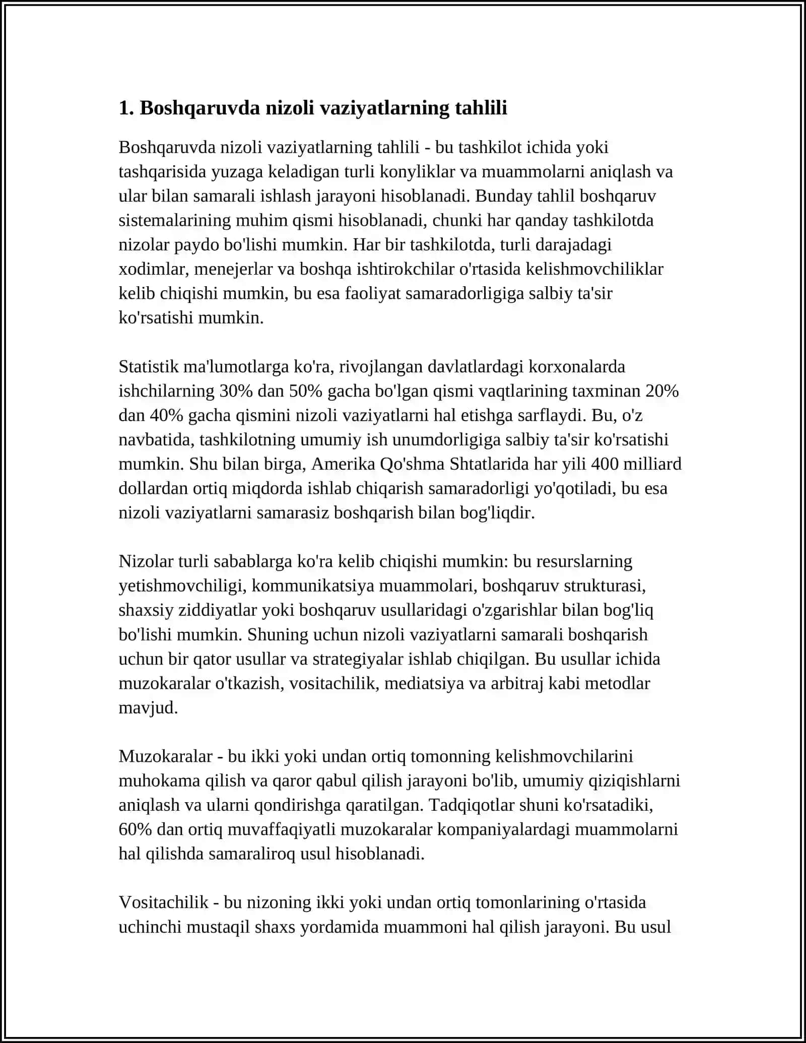 Boshqaruvda nizoli vaziyatlarning tahlili 3
