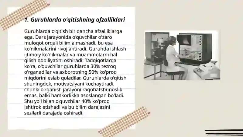Taʼlimning jamoaviy va guruhiy texnologiyasi 3