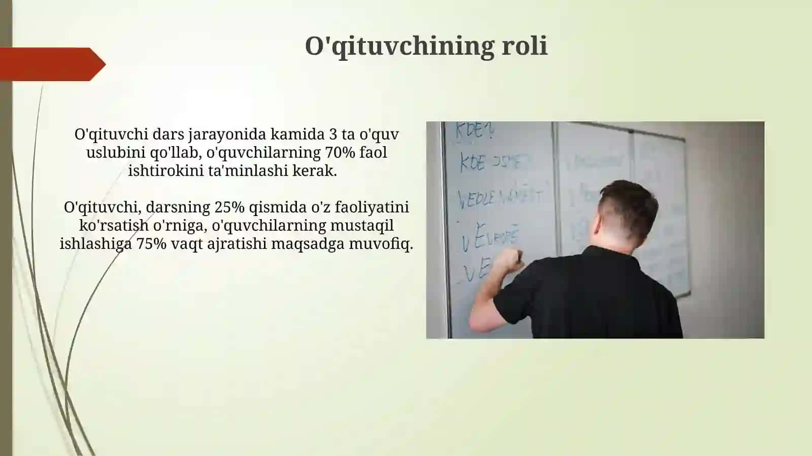 Darsning tarkibiy qisimlari va 3