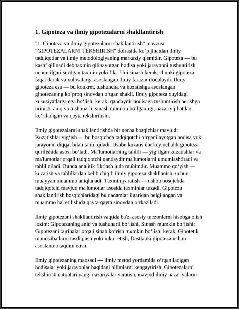 GIPOTEZALARNI TEKSHIRISH 3
