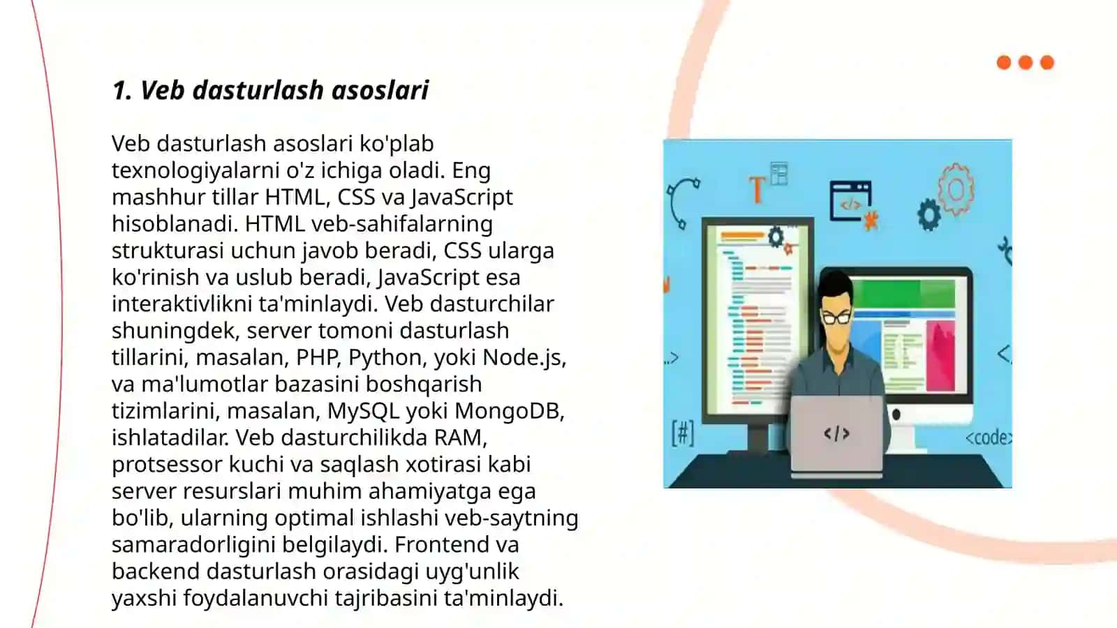 Web dasturlashga asoslangan amaliy tizimlar 3