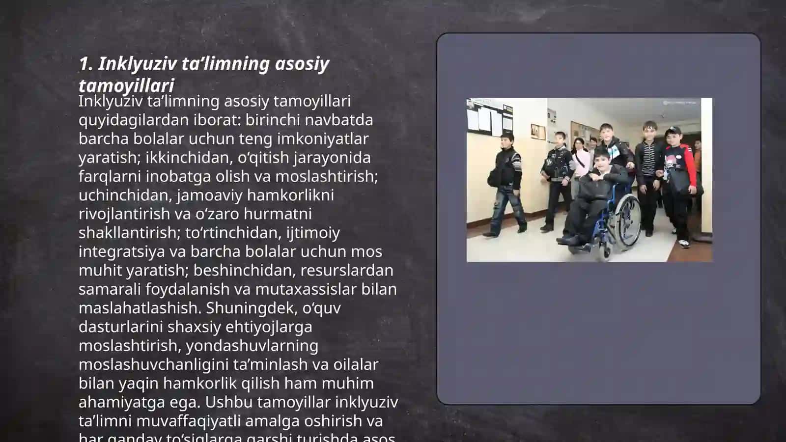 O‘ziga xos rivojlanish xususiyatlariga ega bolalar uchun inklyuziv ta’lim 3