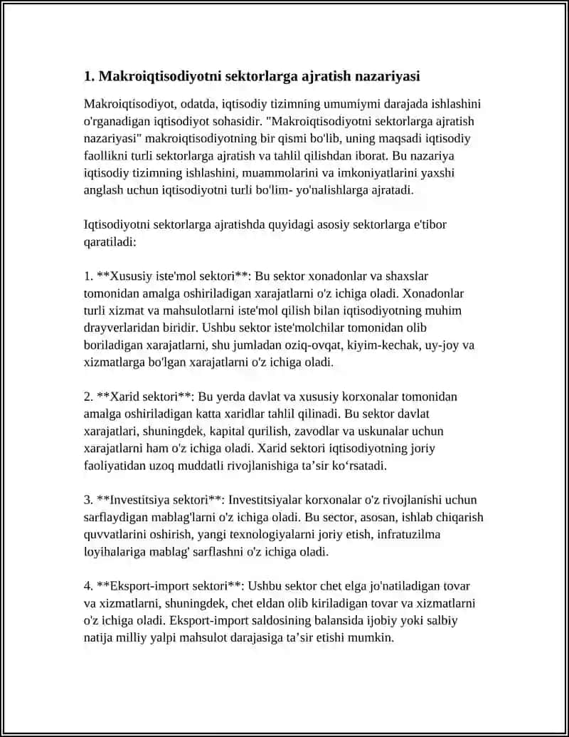 MAKROIQTISODIYOTNI SEKTORLARGA AJRATISH 3
