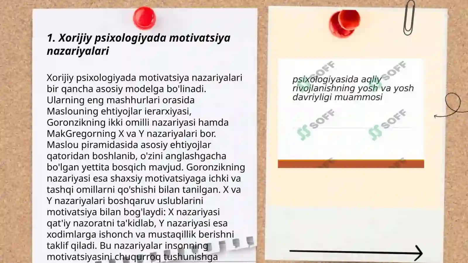 Xorij psixologiyasida motiv va motivatsiya muammosi 3