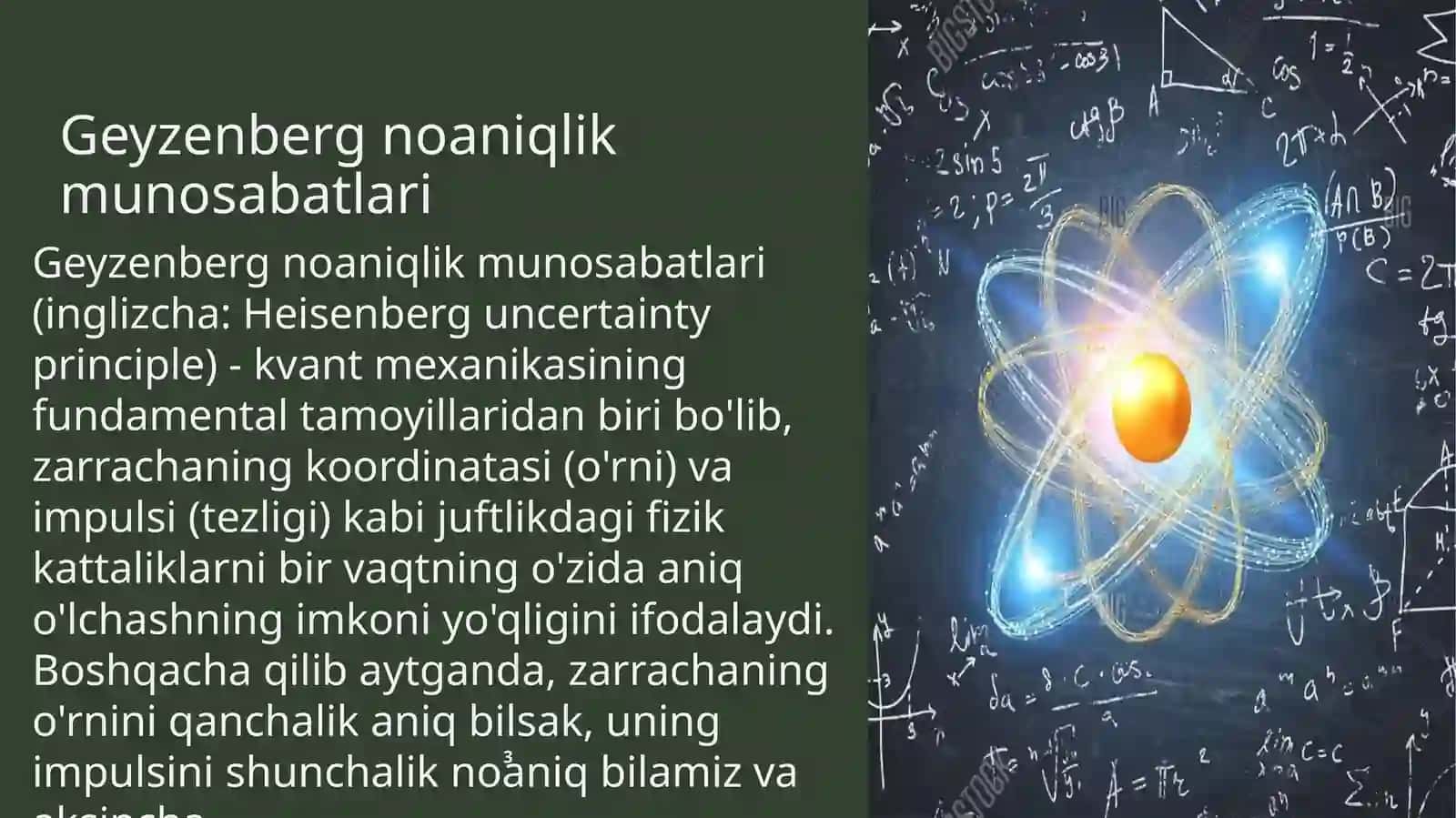 Geyzenberg noaniqlik munosabatlari 3