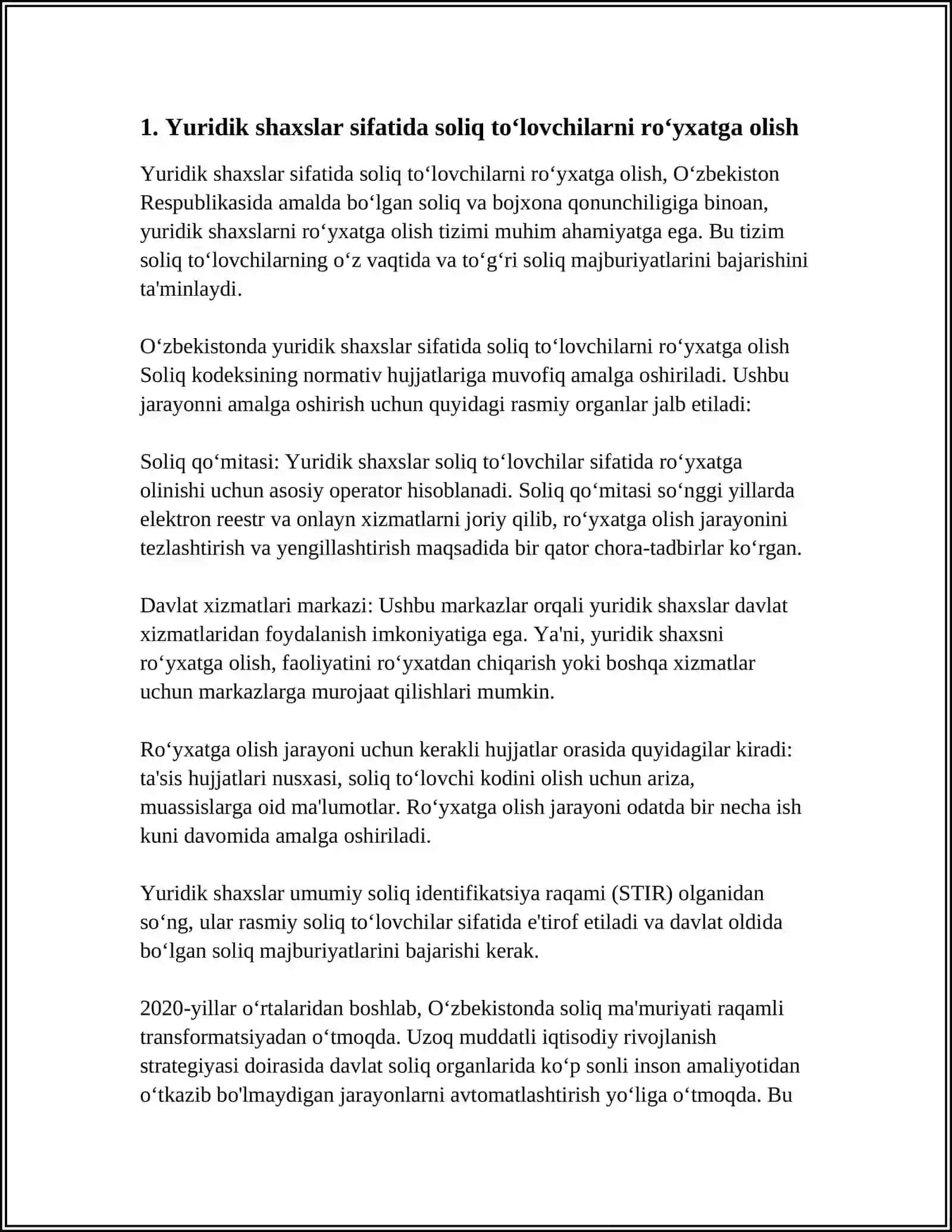 SOLIQ TOʻLOVCHILAR BILAN ISH TASHKIL QILISHNING HUSUSIYATLARI 3