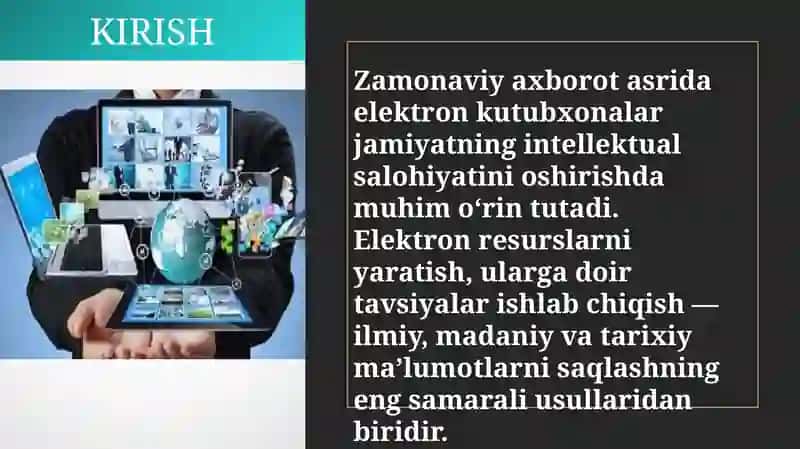 MA’LUMOT ELEKTRON RESURSLARI BO’YICHA TAVSIYALARNI TANLASH VA ISHLAB CHIQARISH. MAHALLIY TARIX 3