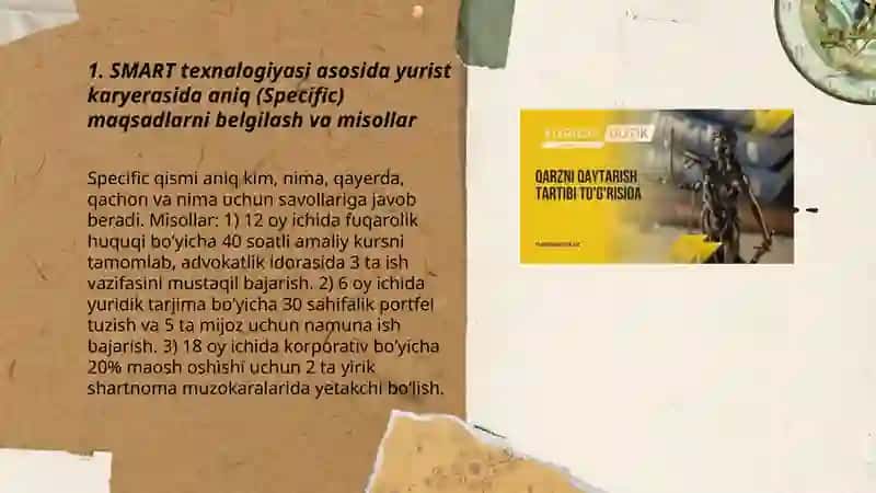 SMART texnalogiyasining yurist karyerasini rejalashtirishda qoʻllanilishi 3