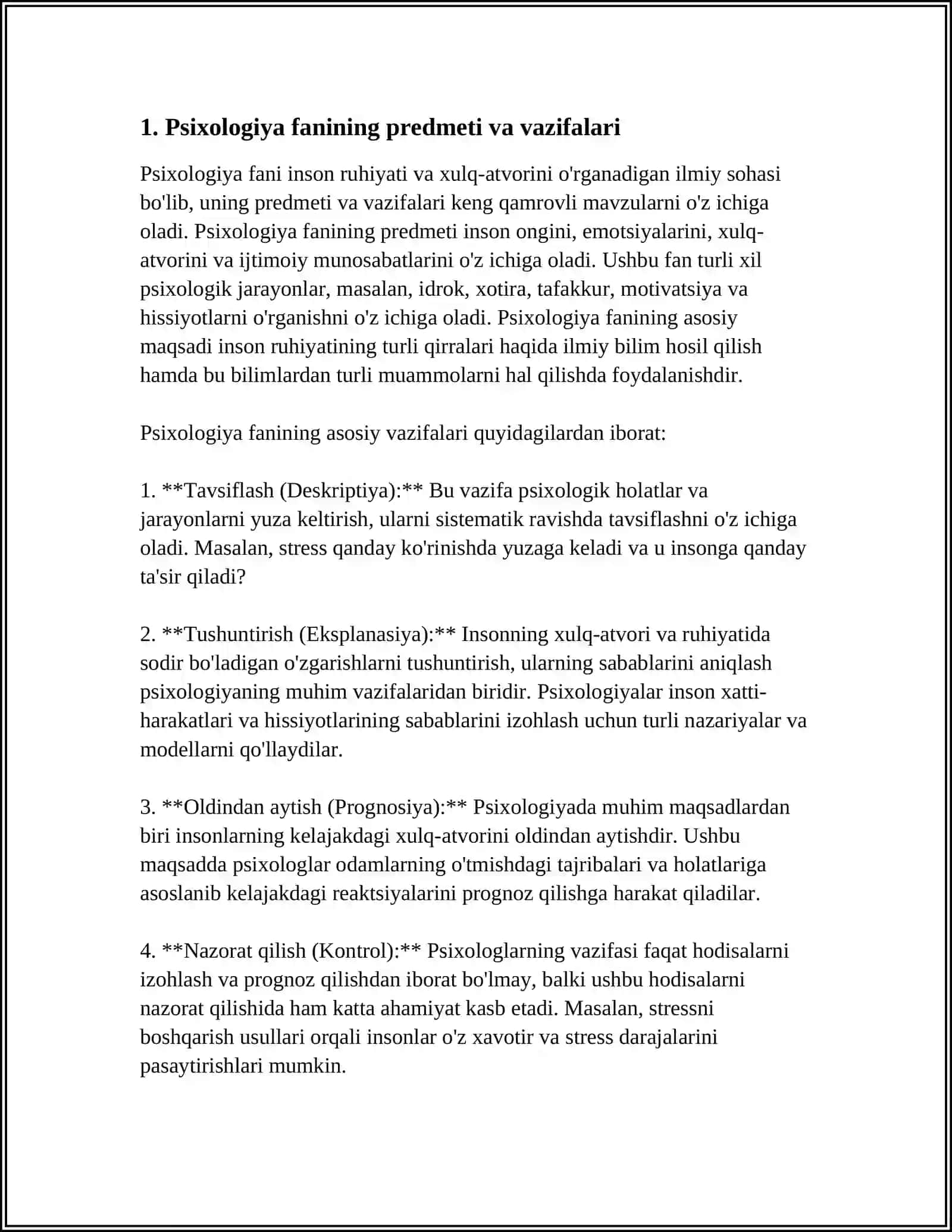 UMUMIY PSIXOLOGIYA FANIDAN TOPSHIRIQLAR 3