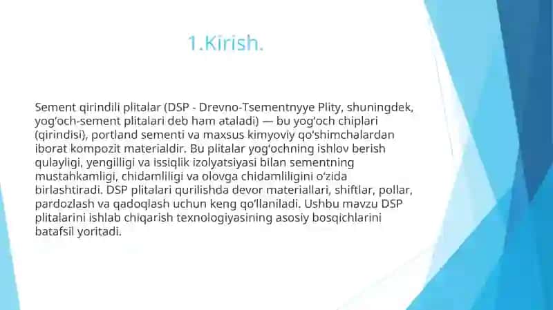 SEMENT-QIRINDILI PLITALAR ISHLAB CHIQARISH TEXNOLOGIYASI 3