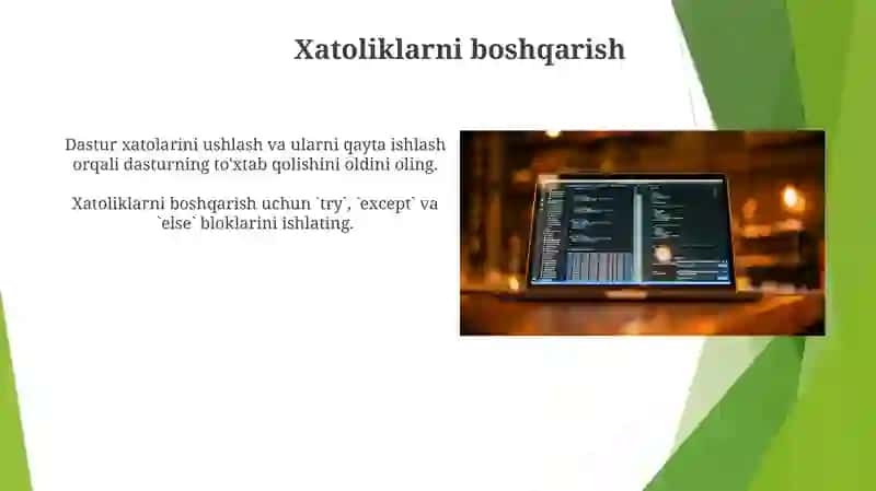 Piton Dasturlash Tilining Qo'llanilishi va Misollar 3