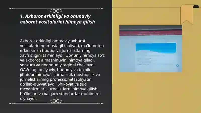 Axborot erkinligi va ommaviy axborot vositalari himoyasi 3