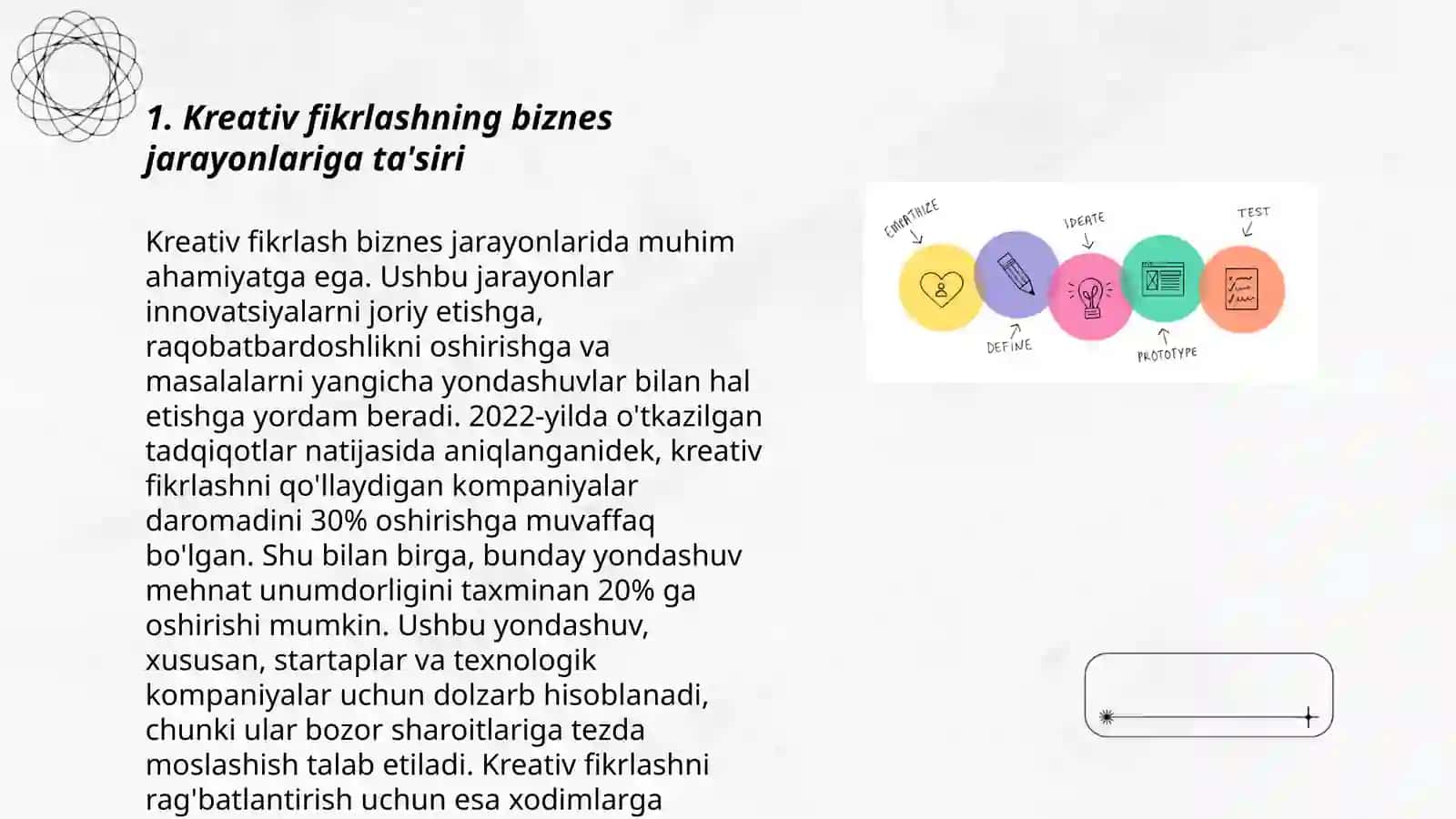 Kreativ fikrlashning biznes jarayonlariga ta'siri 3