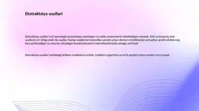 Ekstraktsiya nazariyasi 3