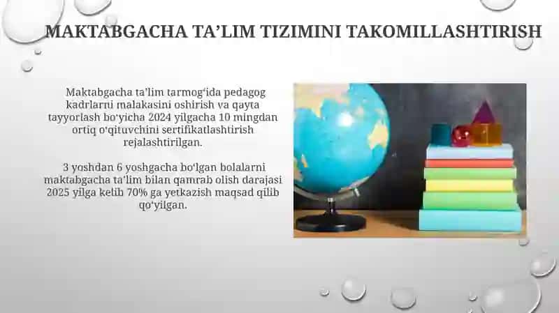 Maktabgacha taʼlim tizimini takomillashtirish 3