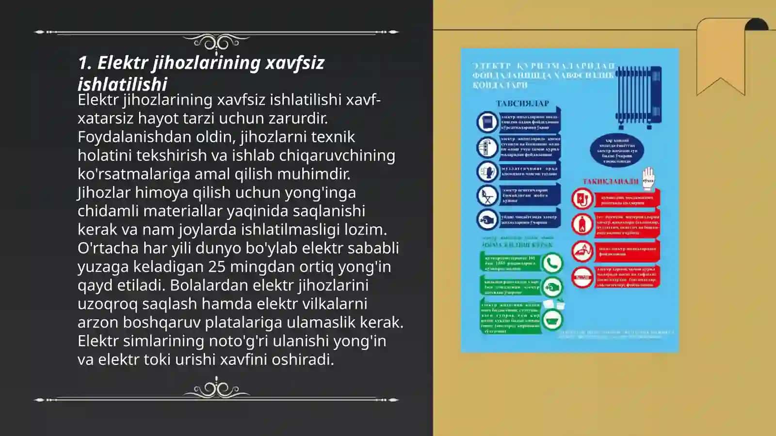 Elektr jihozlarining xavfsiz ishlatilishi 3
