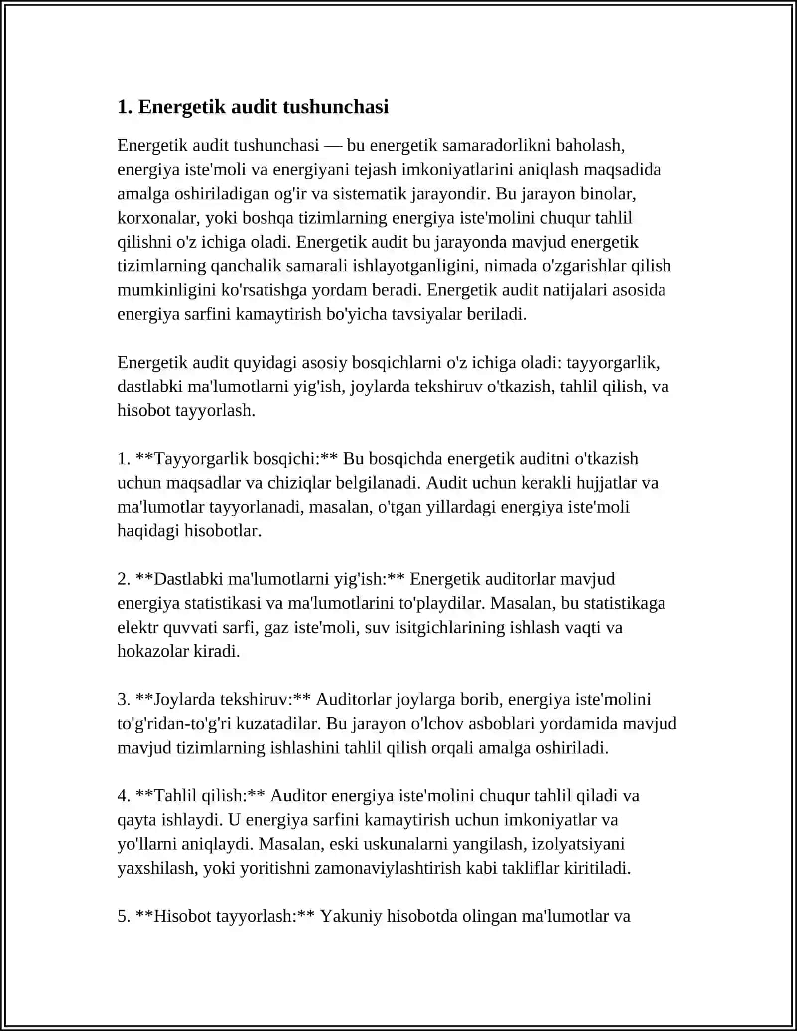 KORXONANI ENERGETIK PASPORTI LOYIHASINING TARKIBI 3
