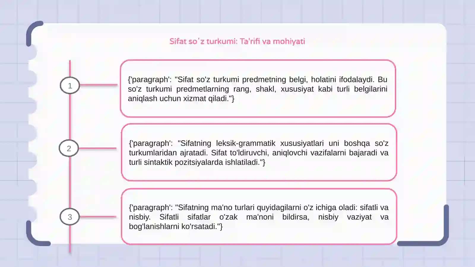 Sifat soʻz turkumi 3