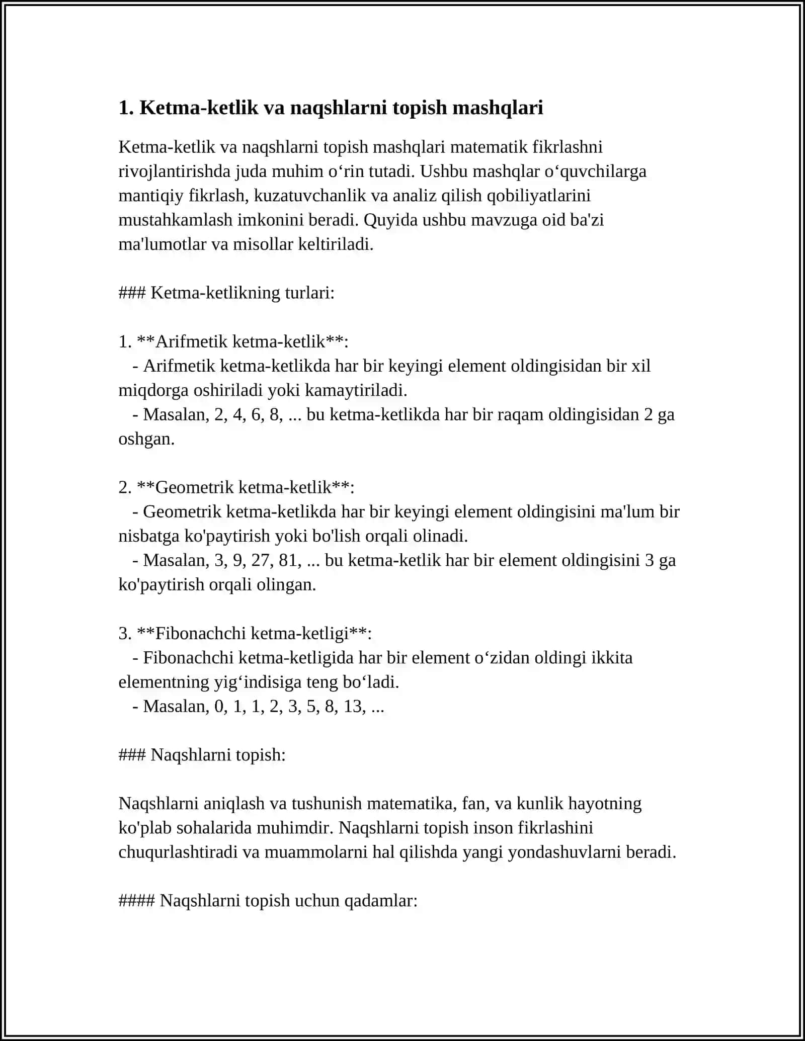 MANTIQIY FIKRLASHNI RIVOJLANTIRISHGA OID MASHQLAR 3