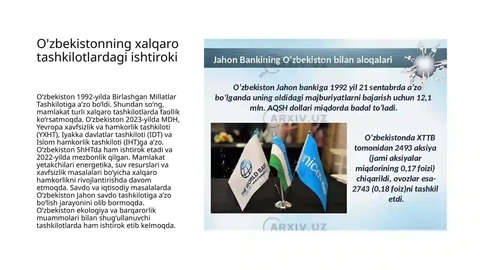 O‘zbekiston va jahon hamjamiyati 3