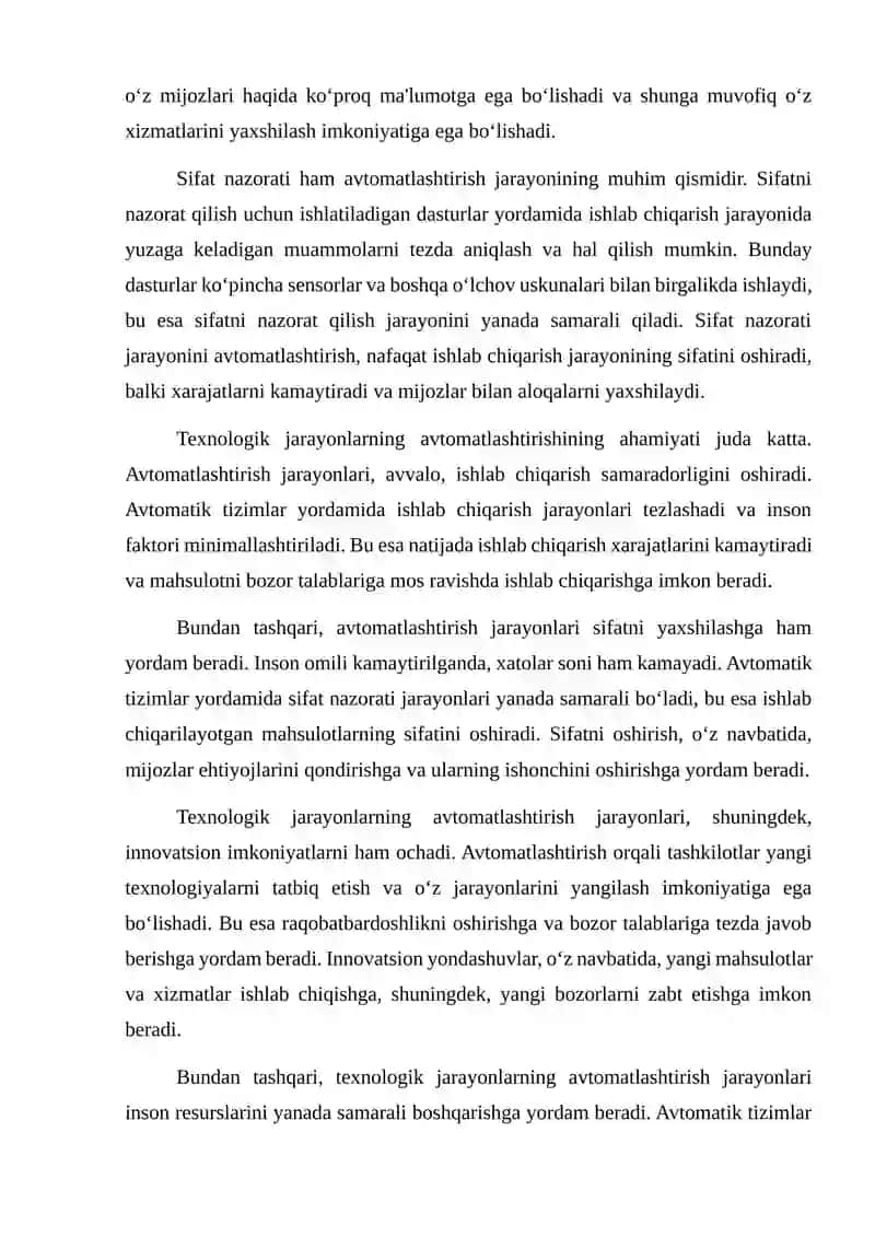 Texnologik jarayonlarning avtomatlashtirishda ishlatiladigan dasturlar. 3