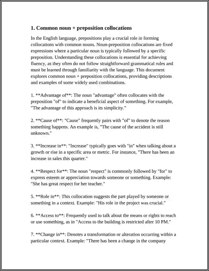 PREPOSITIONS AFTER NOUNS 3