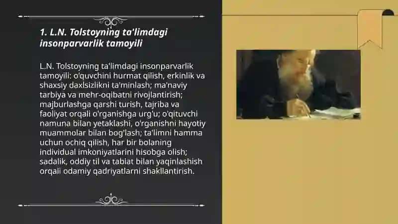 L.N. Tolstoyning pedagogik qarashlari 3