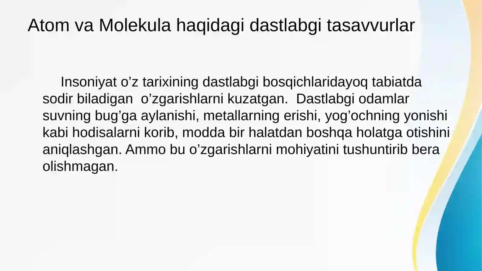 Atom va molekulyar ta’limotning yaratilish tarixi 3