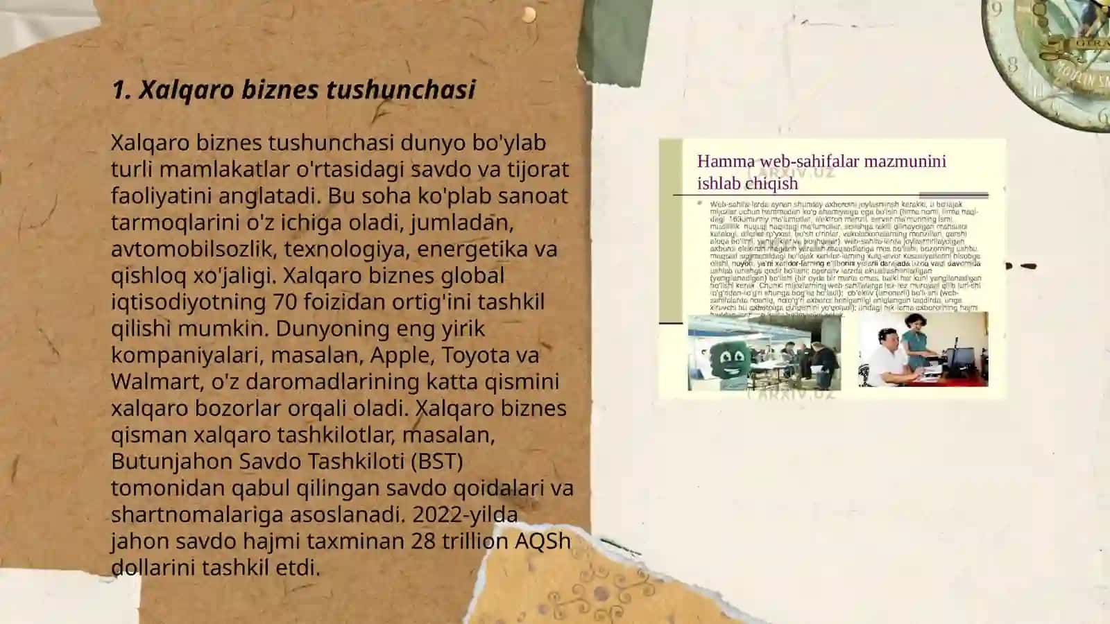 Xalqaro biznes boshqaruvi fanidan Xalqaro biznes muhiti mavzusi 3