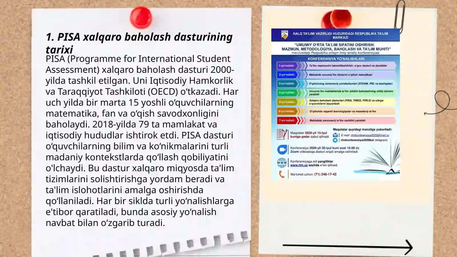 PISA xalqaro baholash dasturi mazmun va mohiyati 3