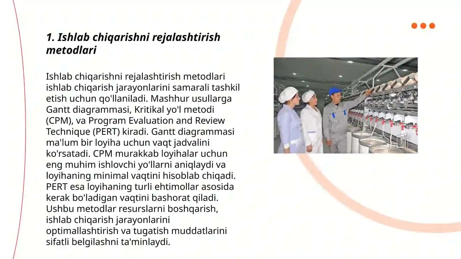 Ishlab chiqarishni rejalashtirish metodlari 3