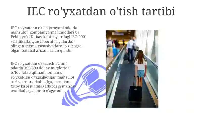 Xalqaro elektro texnika komissiyasi (IES) faoliyati 3