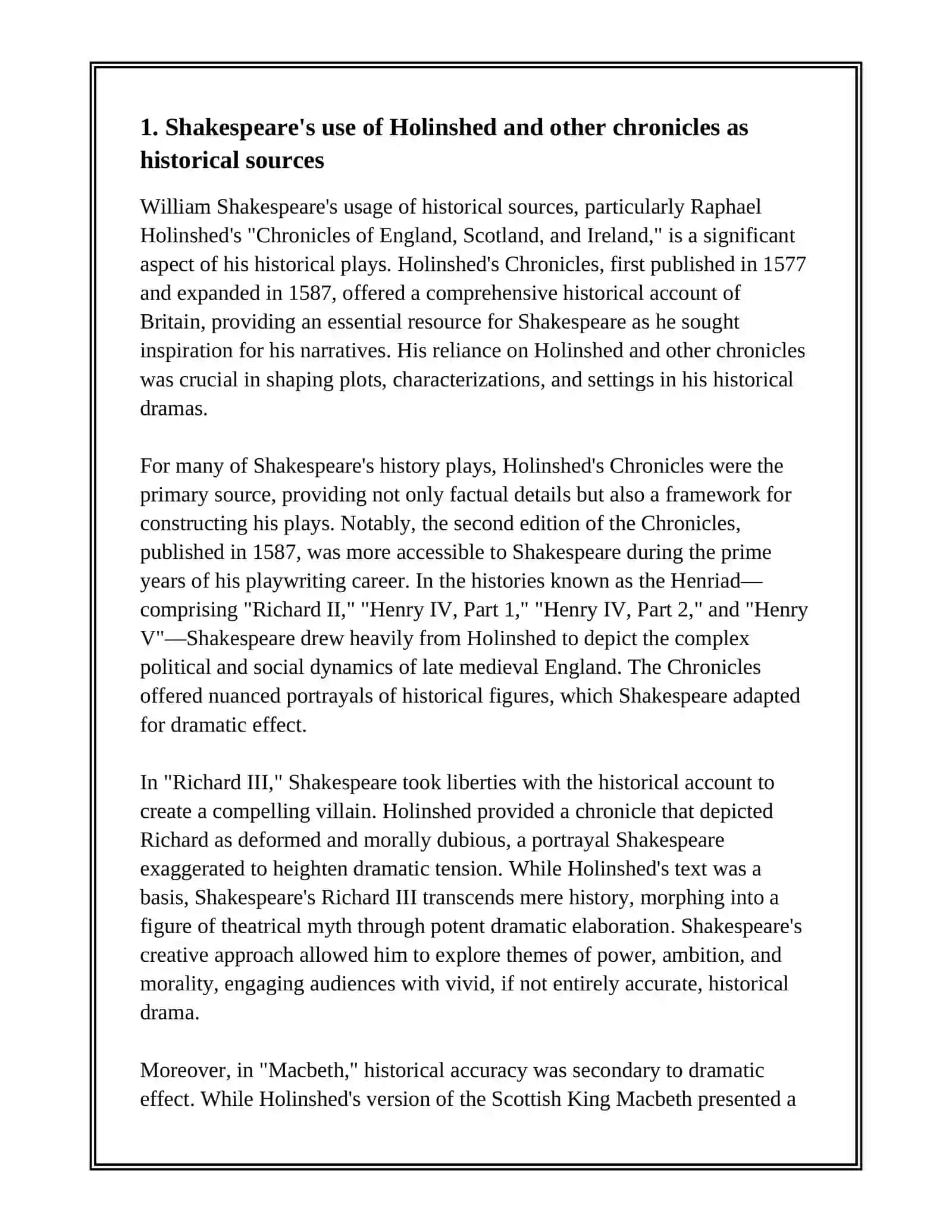 MUSTAQIL ISH Theme: HISTORICAL SUBJECT IN THE WORK OF U. SHAKESPEARE 3