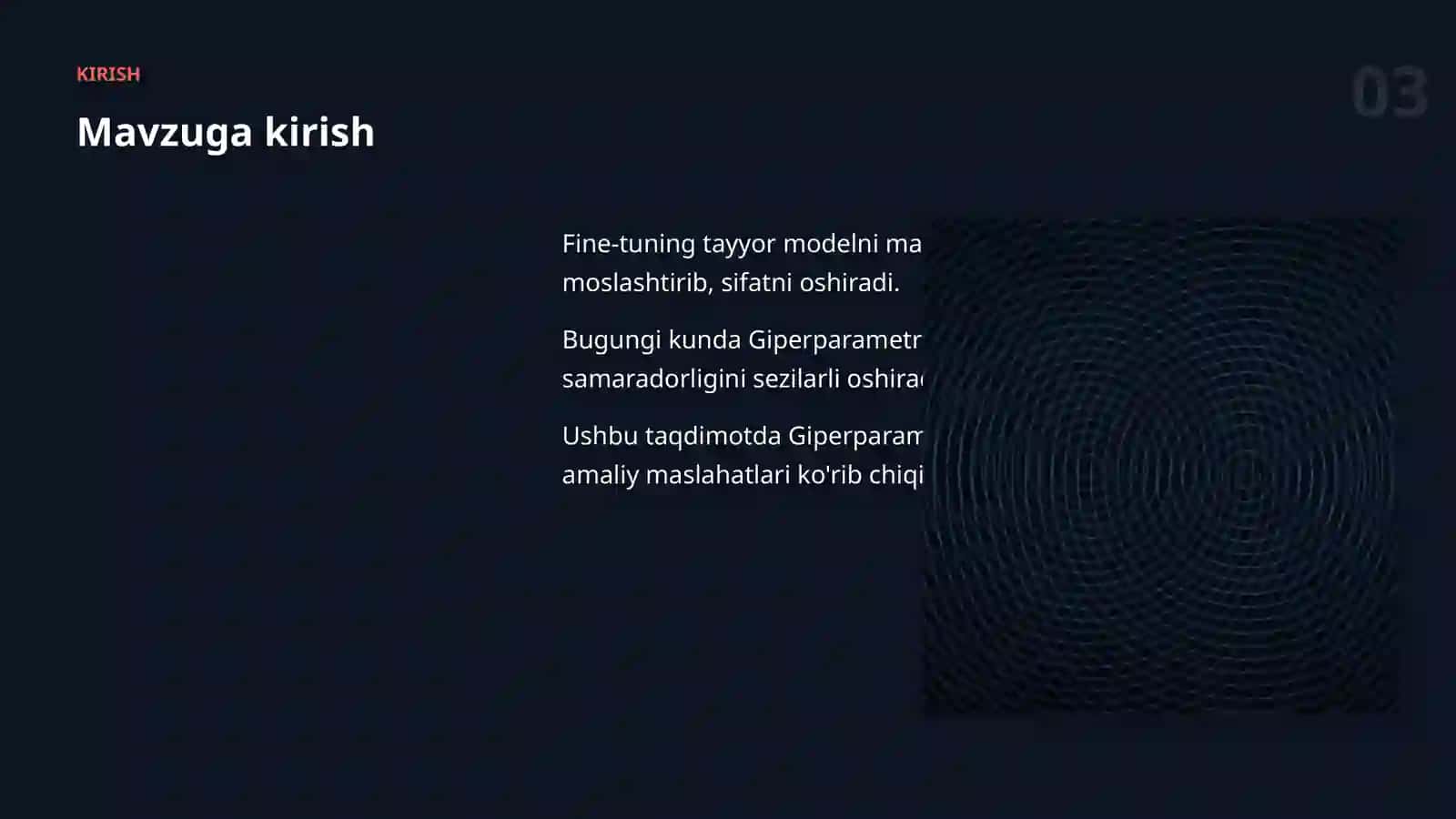 MODELLARNI SOZLASH (FINE-TUNING) 3