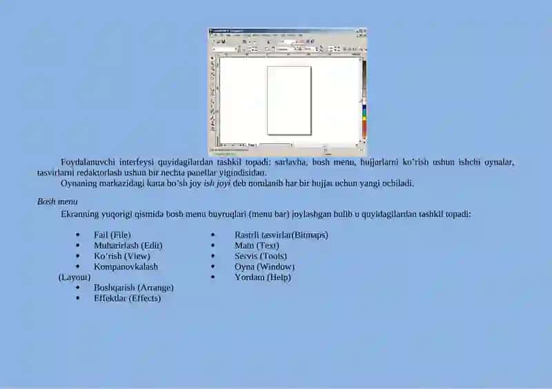 Corel DRAWda ishlash 3