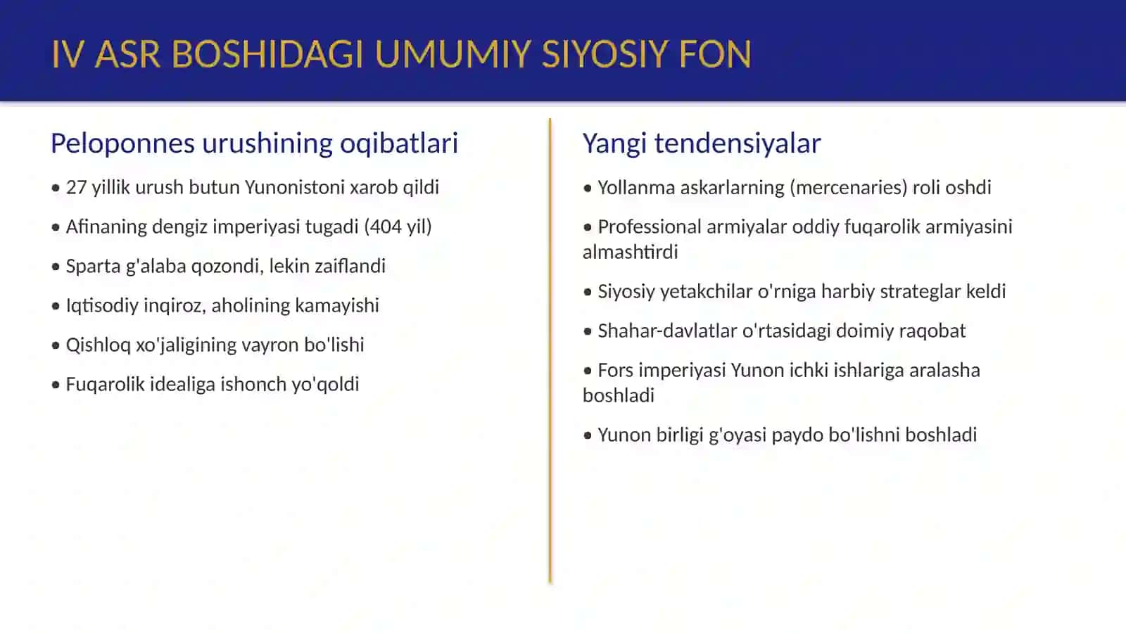 Miloddan avvalgi IV asrning birinchi yarmida Yunonistonda siyosiy vaziyat 3