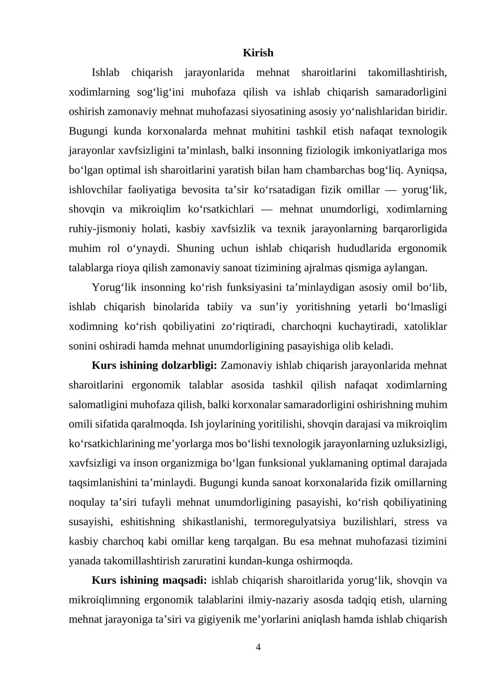 ISHLAB CHIQARISHDA YORUG'LIK, SHOVQIN VA MIKROIQLIMNING ERGONOMIK TALABLARI 3