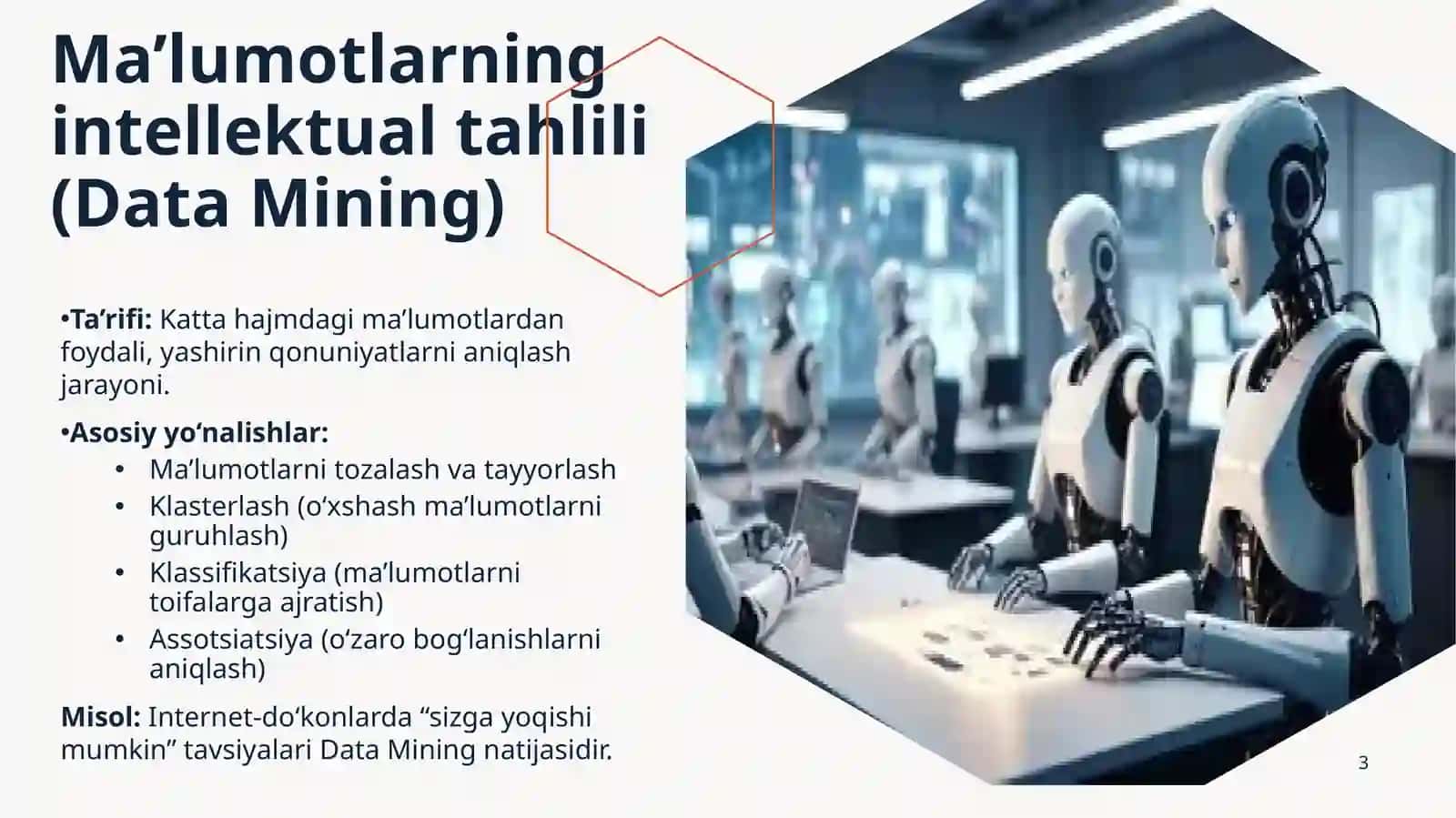 Ma’lumotlarning intellektual tahlili (Data Mining) 3