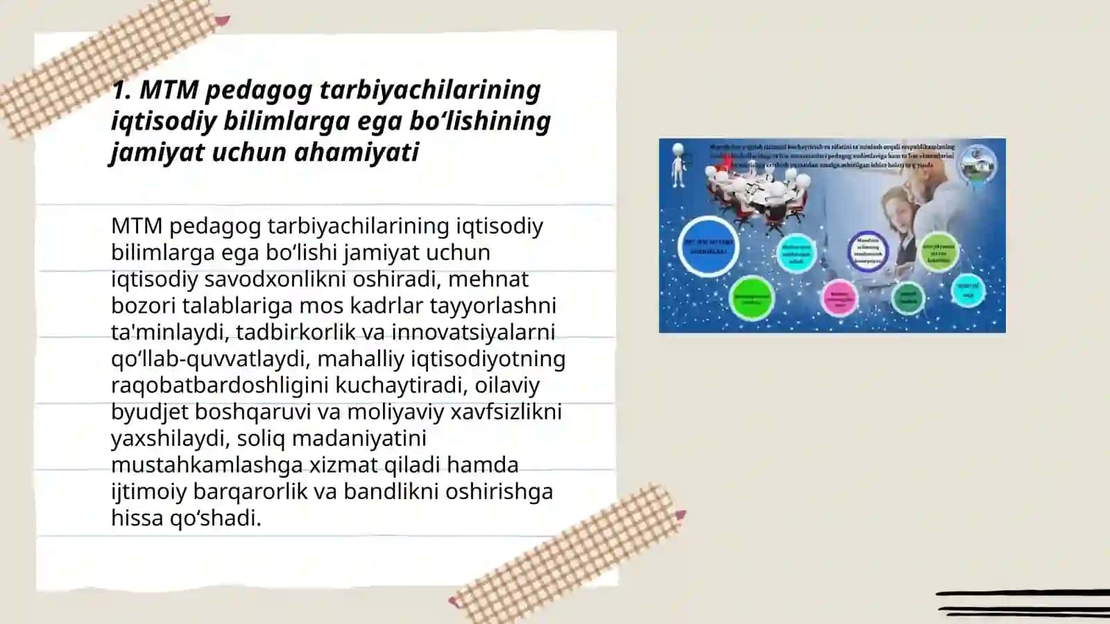 MTM pedagog tarbiyachilarining iqtisodiy bilimlarni egallash zaruriyati 3
