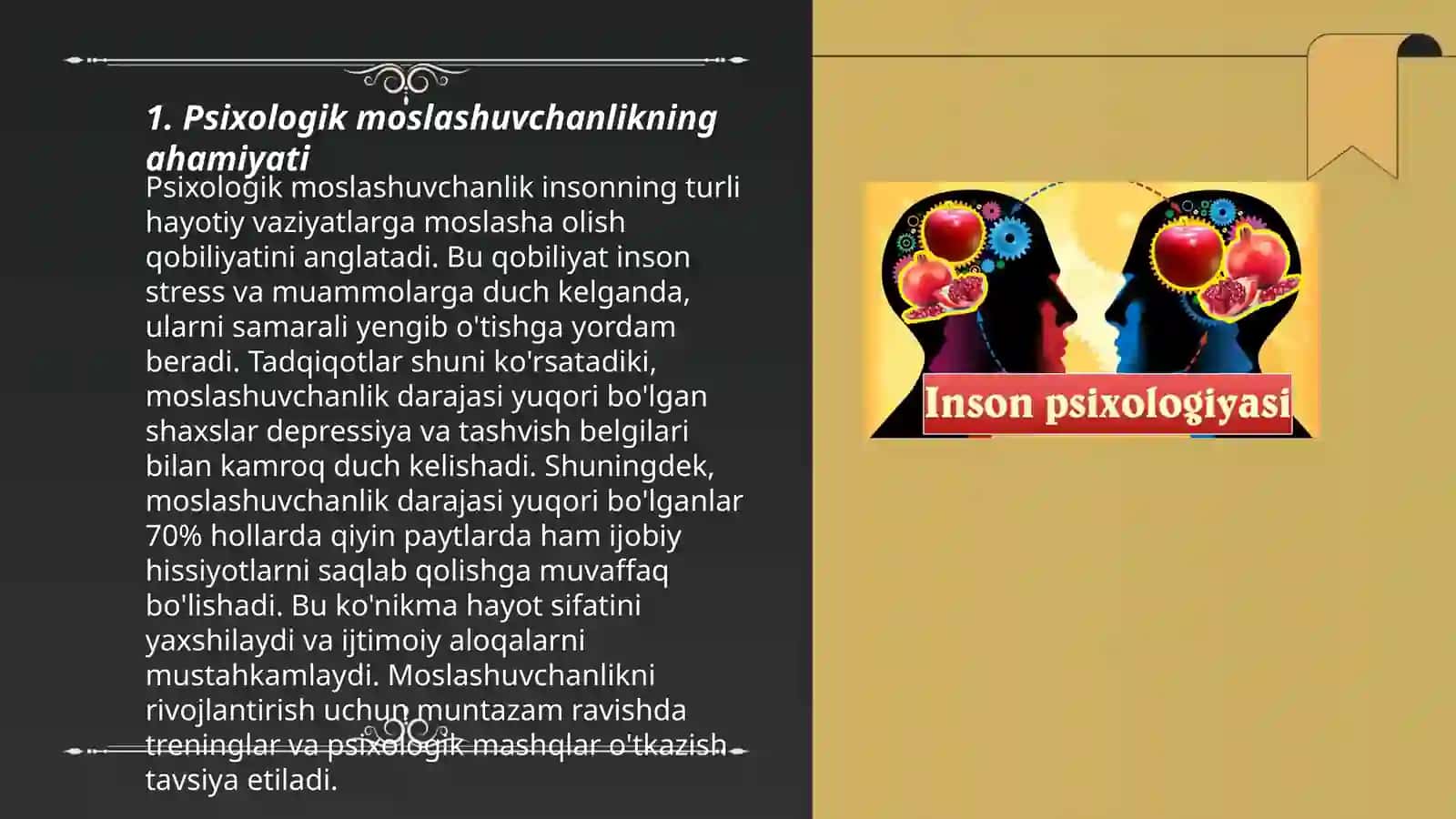 Psixologik moslashuvchanlik va muvozanatni baholash mezonlari 3