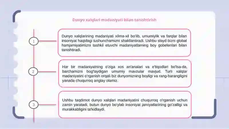 Dunyo xalqlari madaniyatidagi umumiylik va farqlar 3