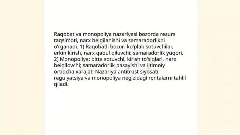 Raqobat va Monopoliya Nazariyasi 3