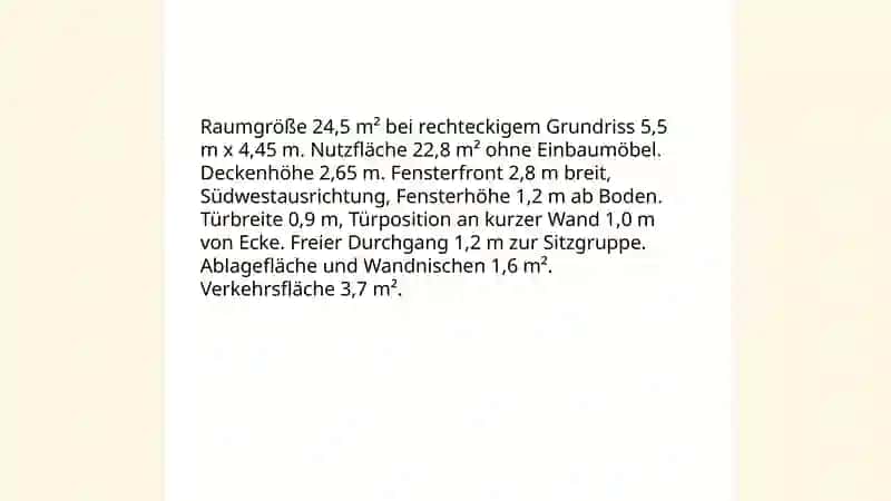 Beschreibung des Wohnzimmers 3