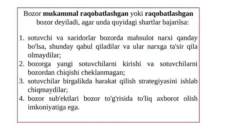 Raqobatlashgan bozorda 3