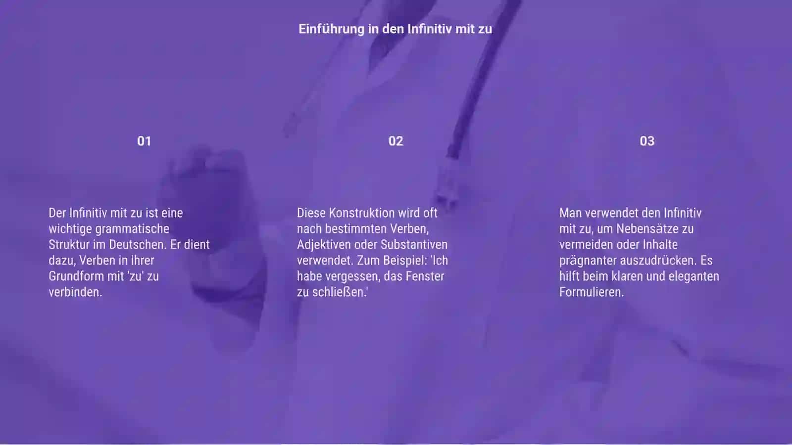 Infinitiv mit zu 3