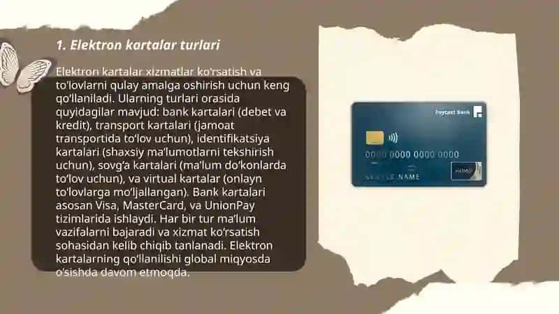 Elektron kartalar va pullar orqali xizmat ko’rsatish 3