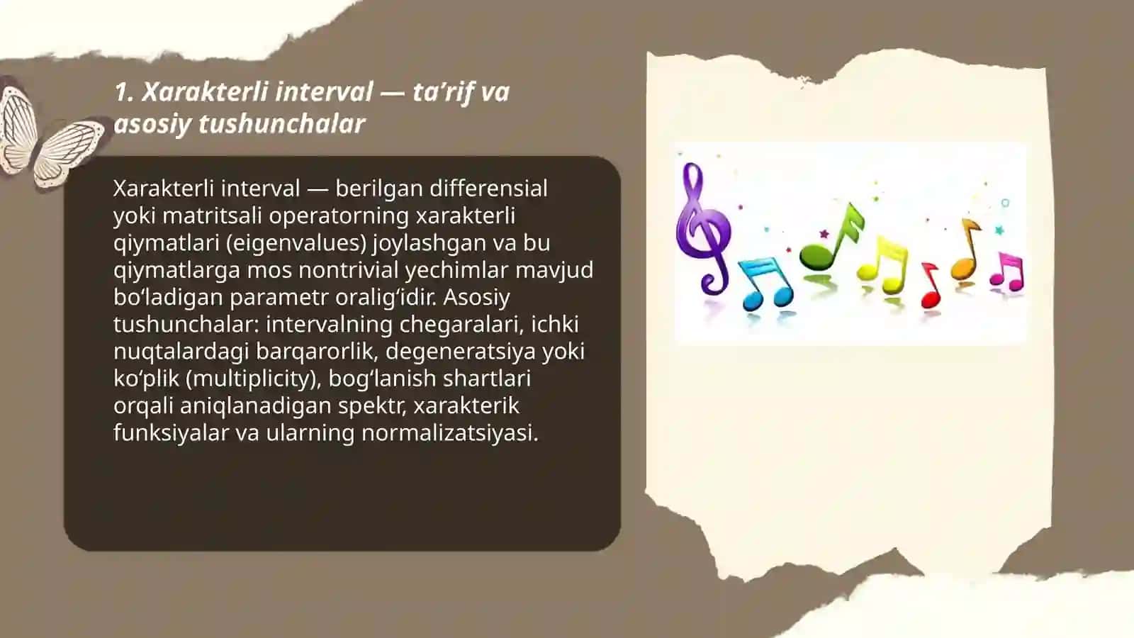 Xarakterli intervallar va ularning yechilishi 3