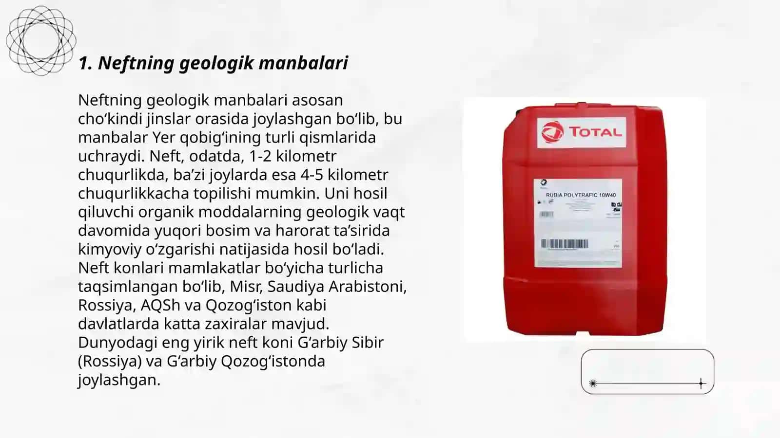 Neftning geologik manbalari va ularning organik sintezda muhimligi 3